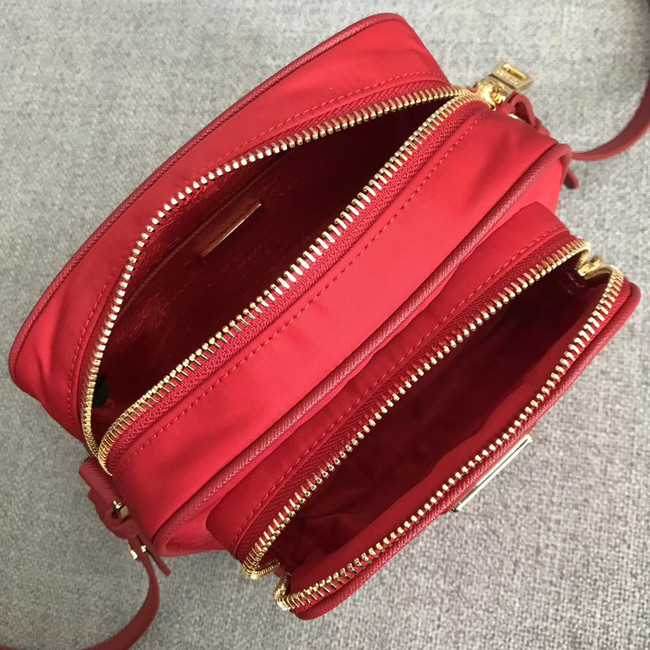 Prada Nylon Shoulder Bag 82022 red