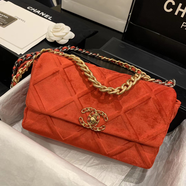 CHANEL 19 Flap Bag AS1160 orange