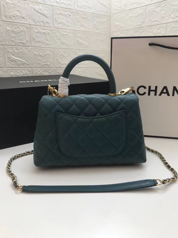 Chanel Small Flap Bag with Top Handle A92990 blue