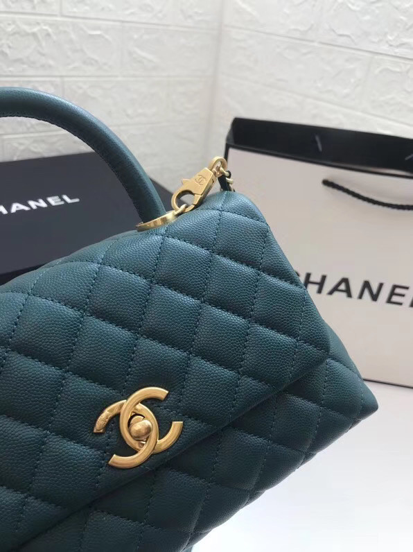 Chanel Small Flap Bag with Top Handle A92990 blue