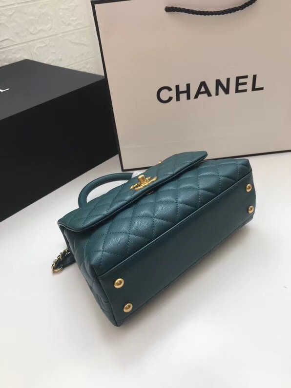 Chanel Small Flap Bag with Top Handle A92990 blue