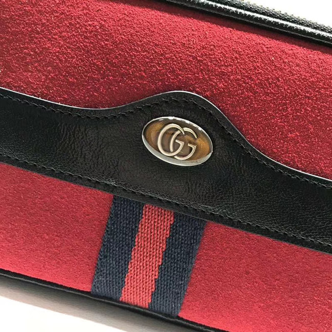 Gucci Nubuck leather belt bag 519308 red&black