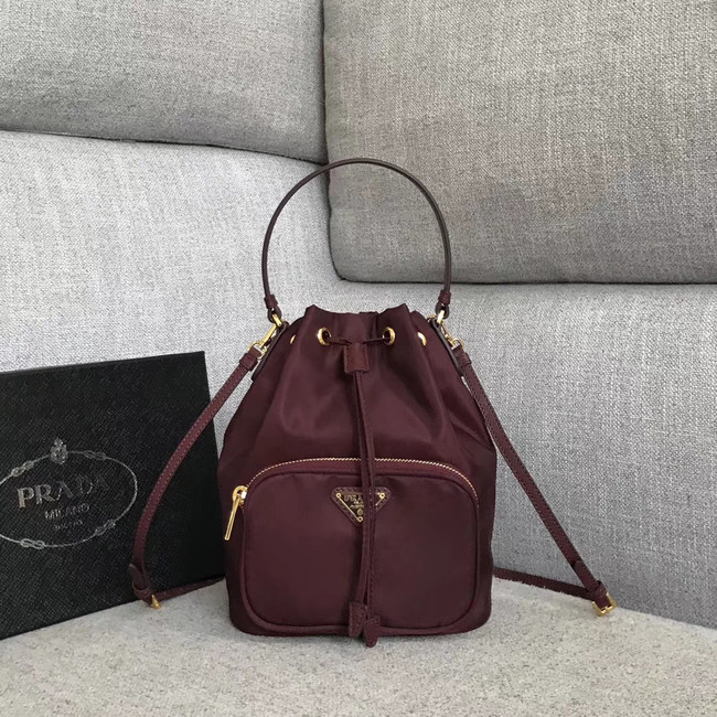 Prada Re-Edition nylon Tote bag 81166 Burgundy