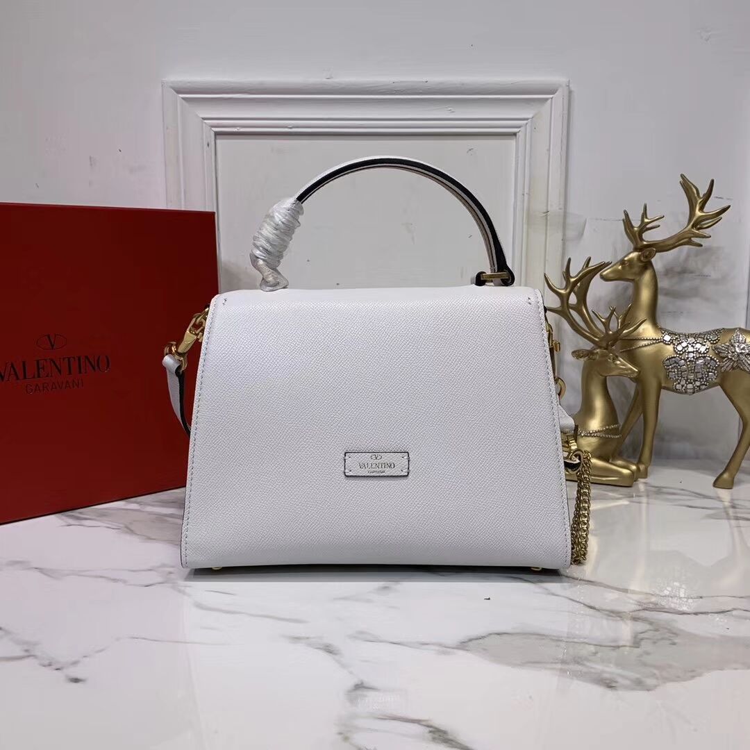 VALENTINO Origianl leather Tote Bag V0025 white