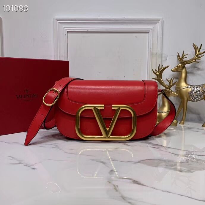 VALENTINO Origianl leather shoulder bag V0030 red