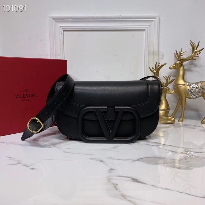 VALENTINO Origianl leather shoulder bag V0030A black