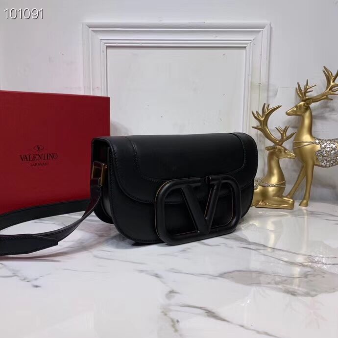 VALENTINO Origianl leather shoulder bag V0030A black