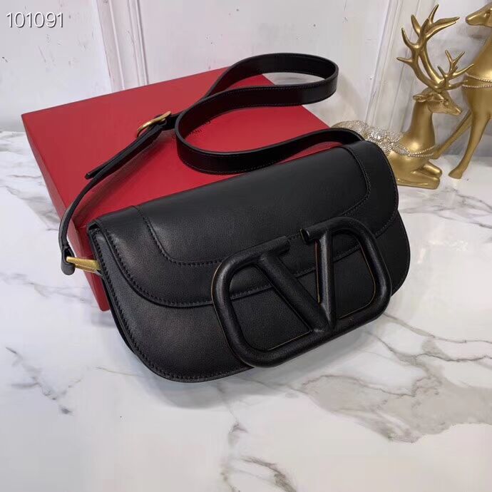 VALENTINO Origianl leather shoulder bag V0030A black