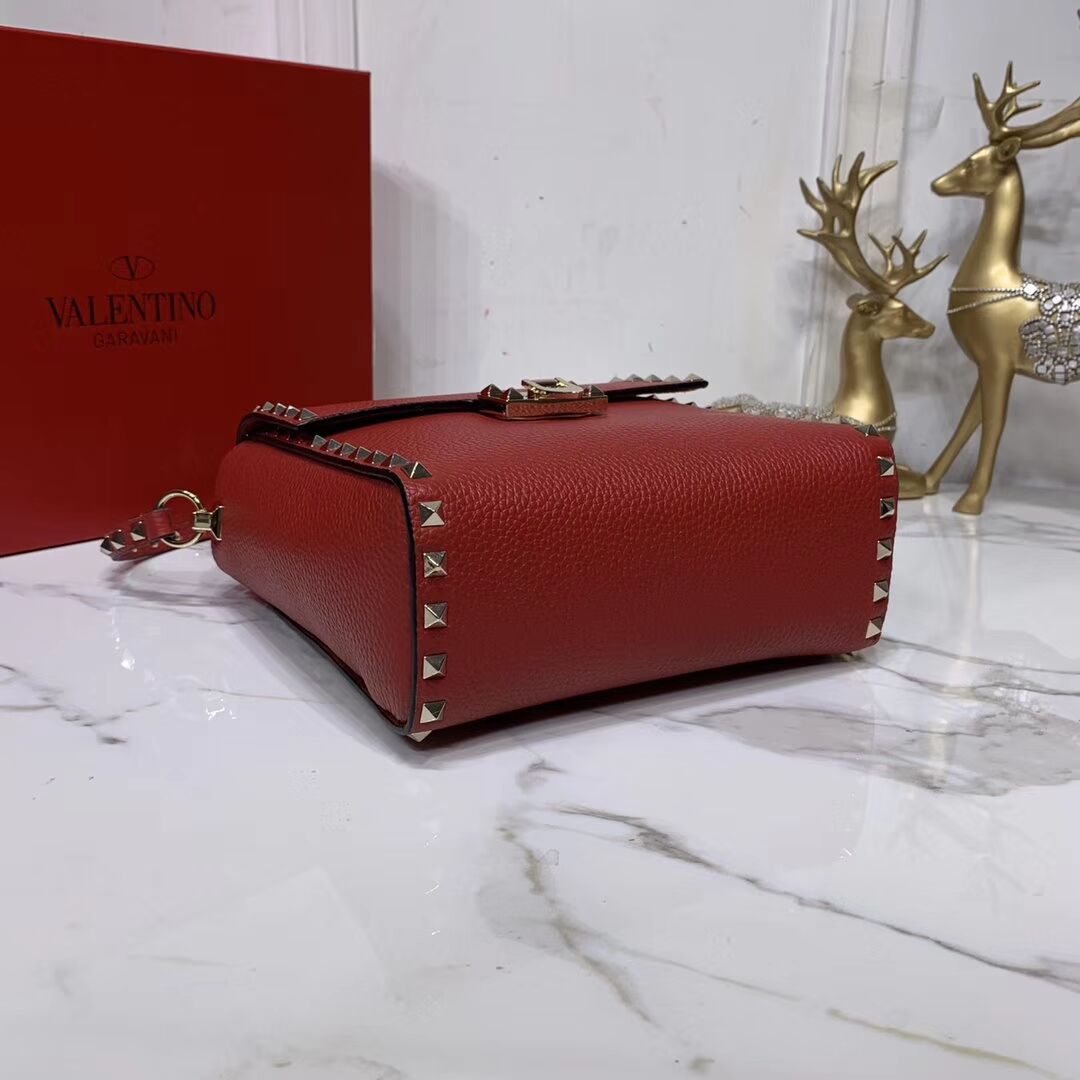 VALENTINO Origianl leather shoulder bag V0182 red