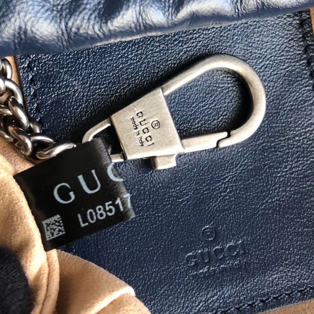 Gucci GG Marmont mini bucket bag A575163 Navy