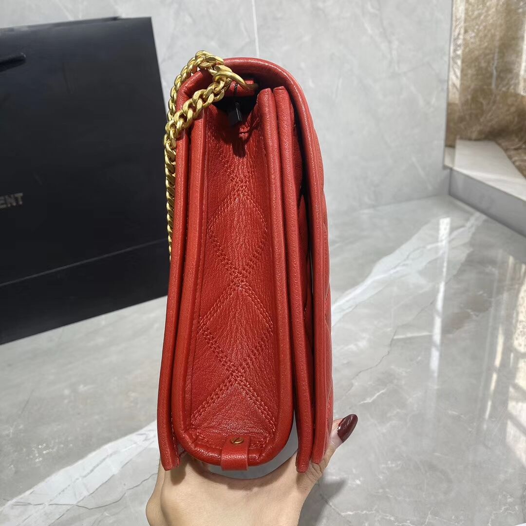 SAINT LAURENT leather shoulder bag Y579607 red