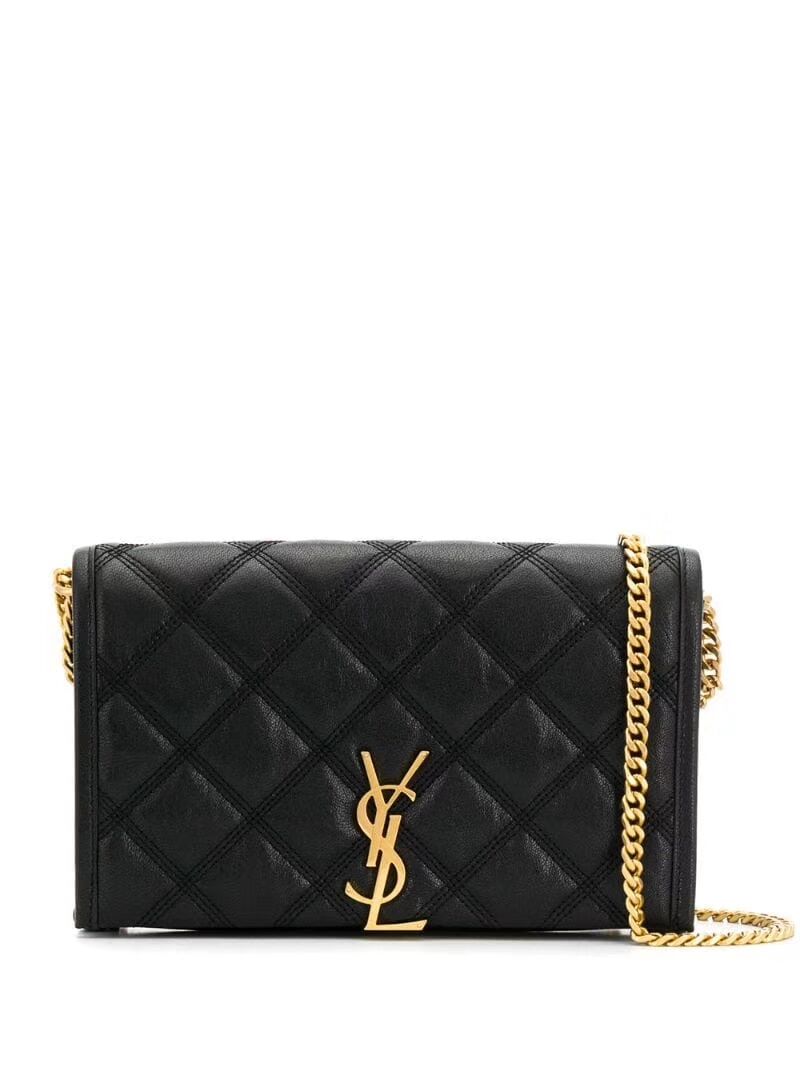 SAINT LAURENT leather shoulder bag Y585031 black