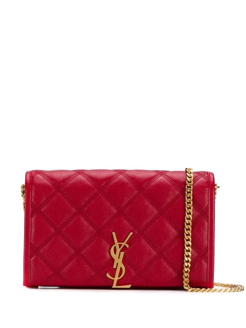 SAINT LAURENT leather shoulder bag Y585031 red