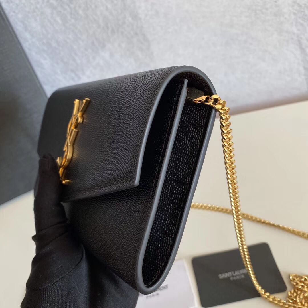 SAINT LAURENT leather shoulder bag Y659193 black