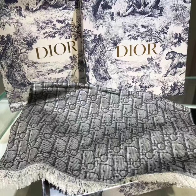 DIOR OBLIQUE STOLE IN WOOL AND CASHMERE C347