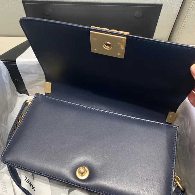 BOY CHANEL flap bag A67086 Navy Blue