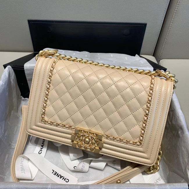 BOY CHANEL flap bag A67086 cream