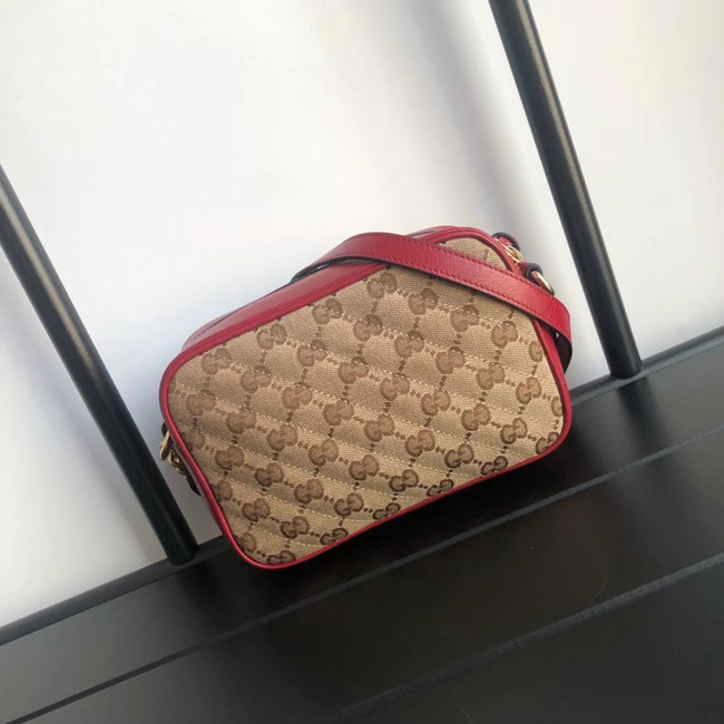 Gucci GG Marmont canvas mini Bag 448065 red