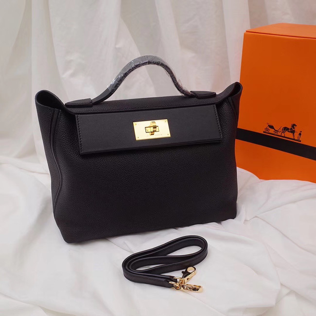 Hermes Kelly togo Leather Tote Bag H2424 black