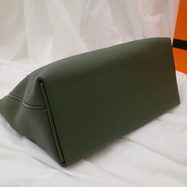 Hermes Kelly togo Leather Tote Bag H2424 Blackish green