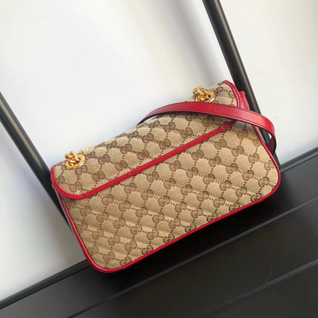 Gucci GG Marmont small shoulder bag 443497 red