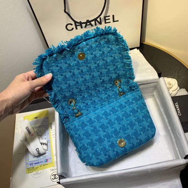 CHANEL 19 Flap Bag AS0974 blue