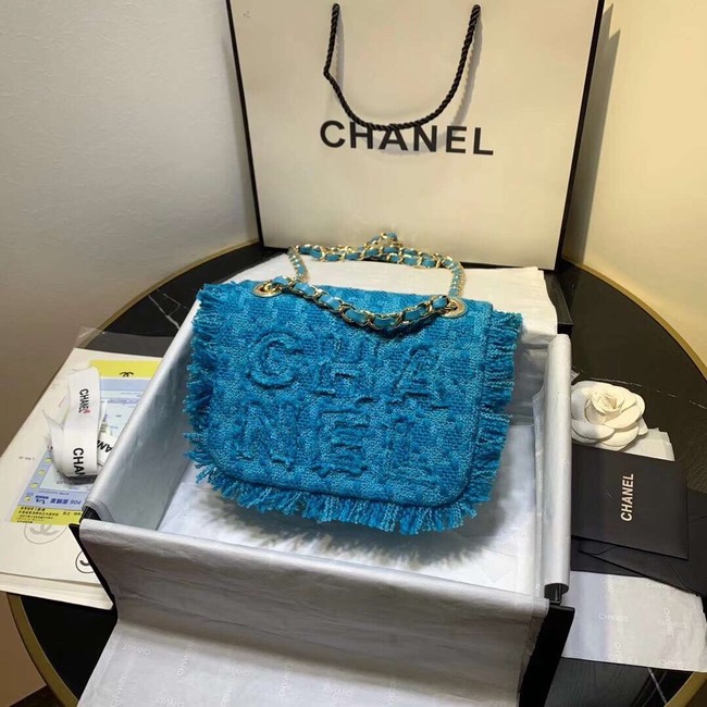 CHANEL 19 Flap Bag AS0974 blue