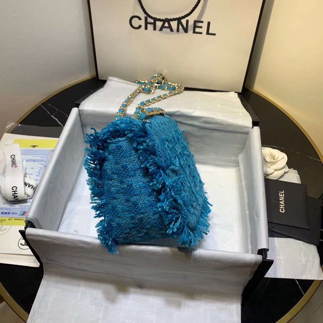 CHANEL 19 Flap Bag AS0974 blue