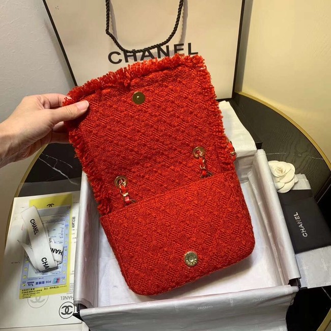 CHANEL 19 Flap Bag AS0974 red