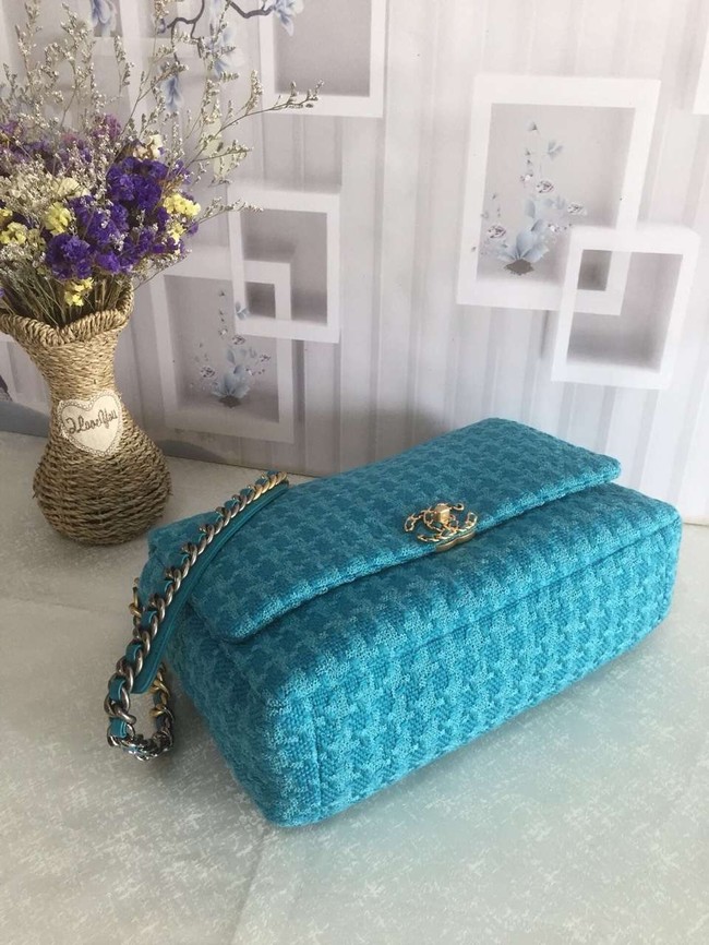 CHANEL 19 Flap Bag AS1162 blue