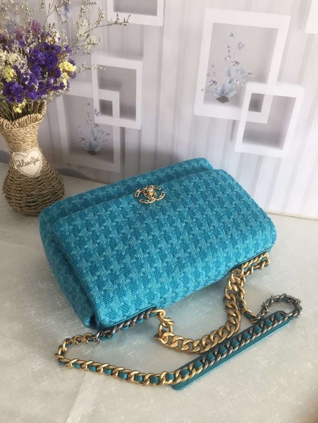 CHANEL 19 Flap Bag AS1162 blue