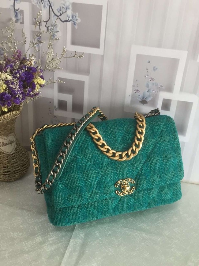 CHANEL 19 Flap Bag AS1162 green