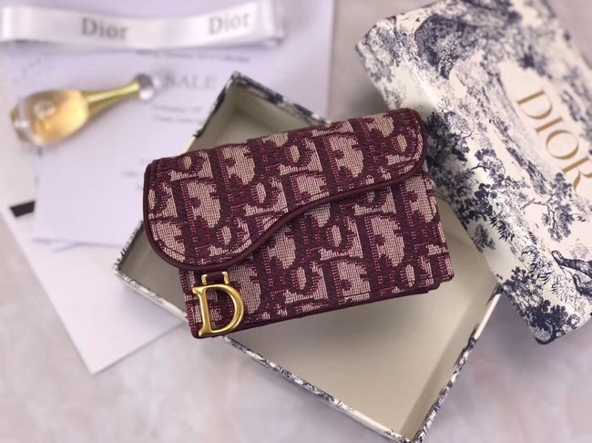 DIOR OBLIQUE SADDLE CARD HOLDER M974