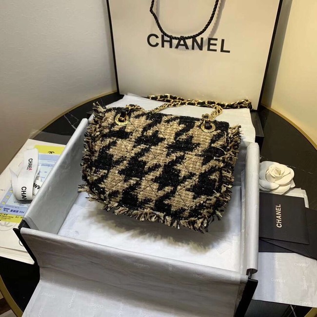 CHANEL 19 Flap Bag AS0974 apricot&black