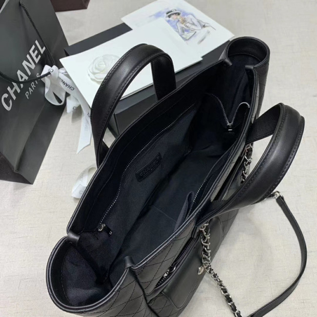 CHANEL Large zip shopping bag AS1300 black