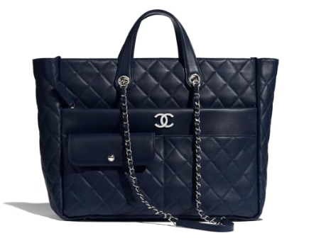 CHANEL Large zip shopping bag AS1300 black