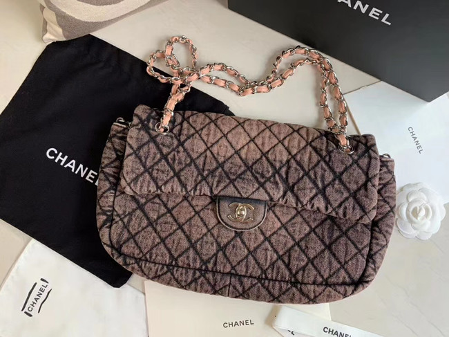 CHANEL Denim flap bag AS1113 pink