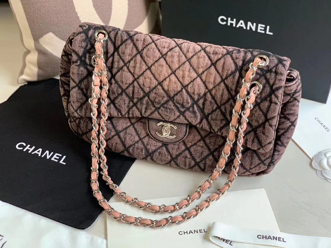 CHANEL Denim flap bag AS1113 pink