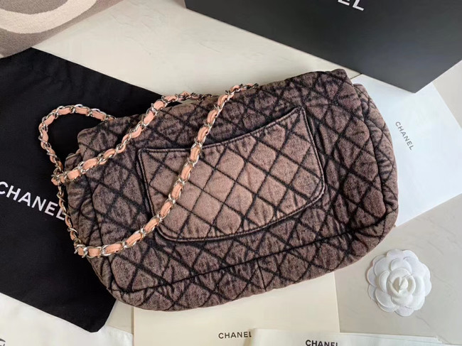 CHANEL Denim flap bag AS1113 pink