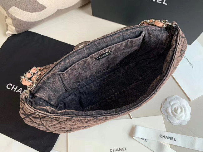 CHANEL Denim flap bag AS1113 pink