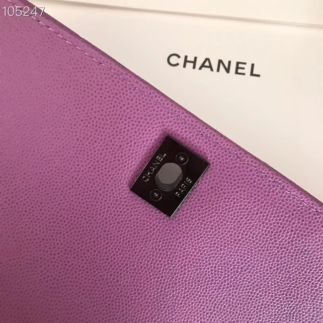 Chanel Small Flap Bag Top Handle V92990 Purplish