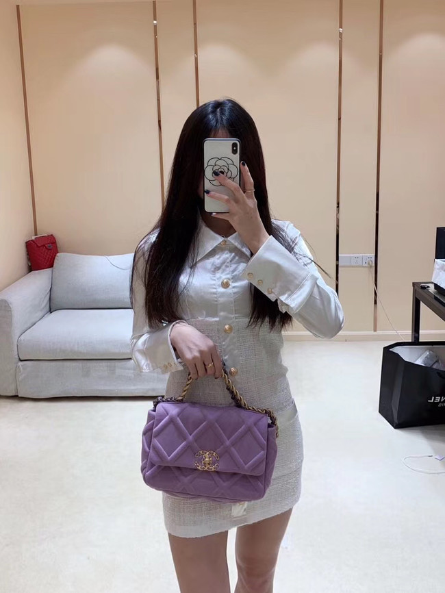 CHANEL 19 Flap Bag AS1160 Lavender