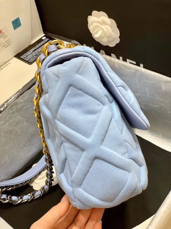 CHANEL 19 Flap Bag AS1160 AS1161 AS1162 light blue