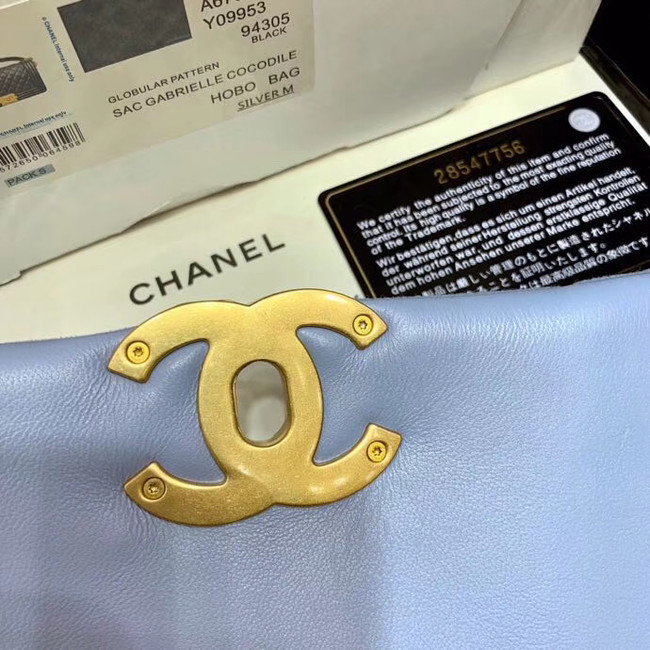 CHANEL 19 Flap Bag AS1160 AS1161 AS1162 light blue