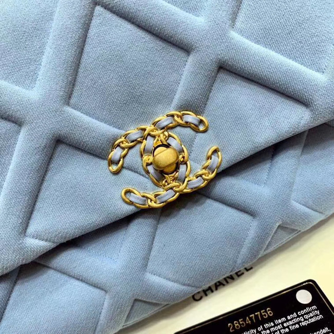 CHANEL 19 Flap Bag AS1161 light blue