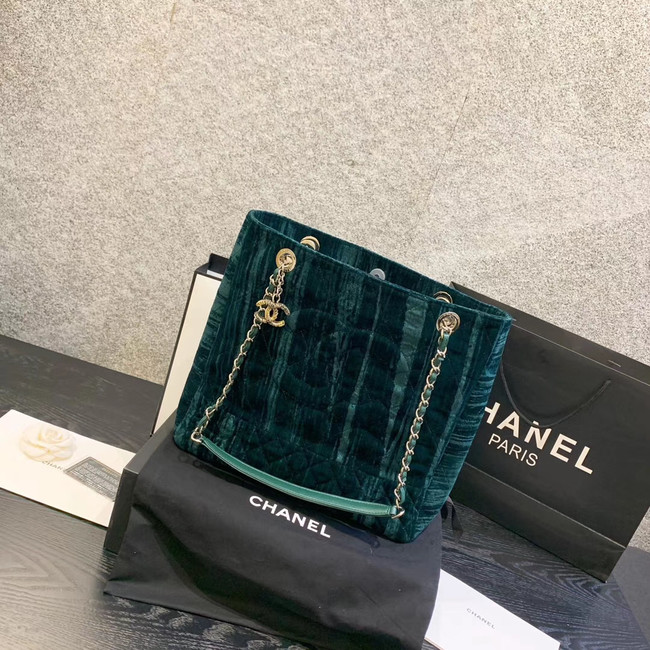 Chanel velvet Shoulder Bag AS1516 blue