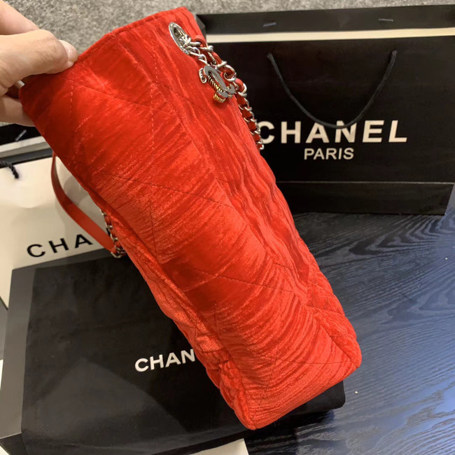 Chanel velvet Shoulder Bag AS1516 red