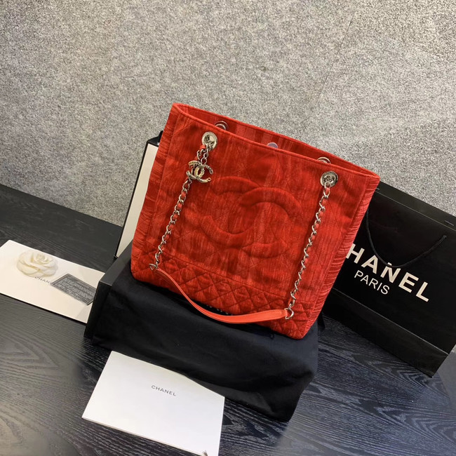 Chanel velvet Shoulder Bag AS1516 red