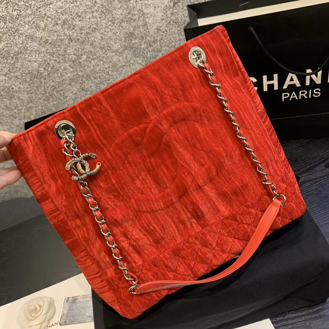 Chanel velvet Shoulder Bag AS1516 red