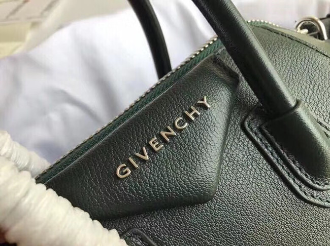 Givenchy Grained Calfskin Small Antigona Bag BB0511 Blackish green